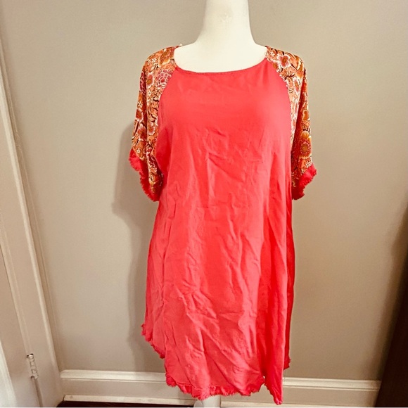 Umgee Boho Dress with Vibrant Colors - Picture 1 of 5